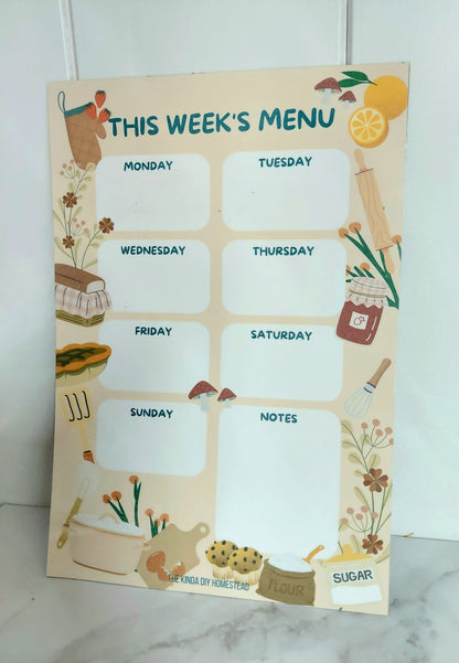 Magnetic Dry Erase Weekly Menu