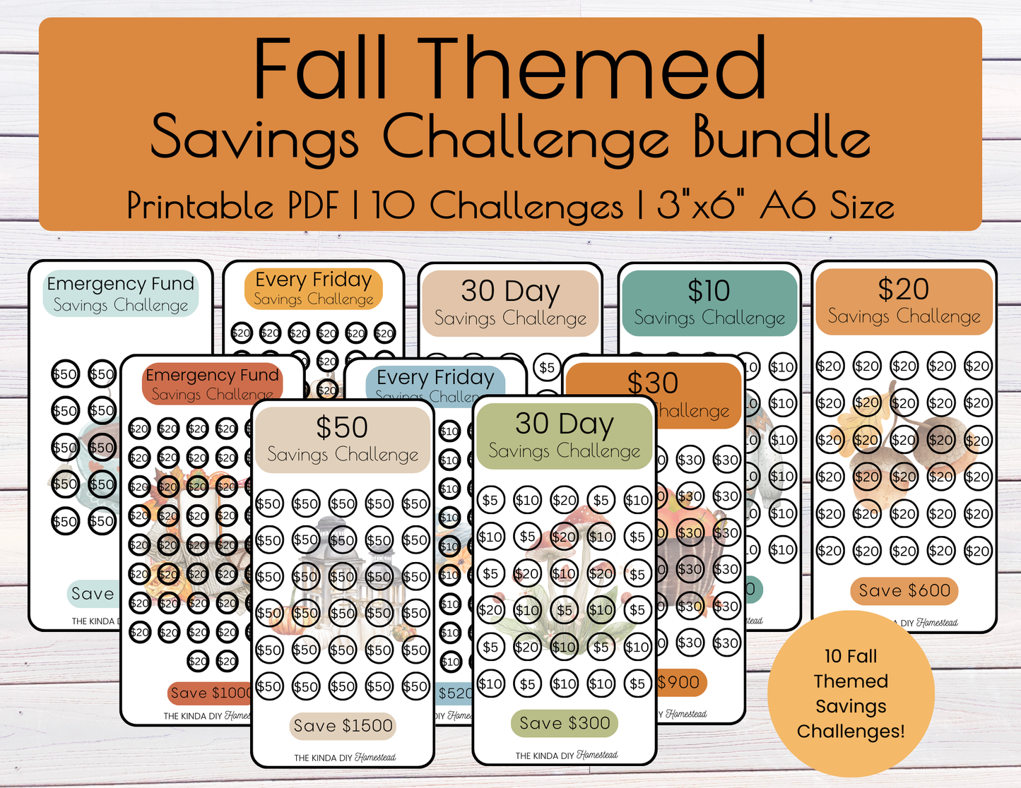 Fall Themed Savings Challenge Bundle