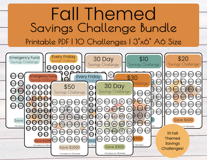 Fall Themed Savings Challenge Bundle